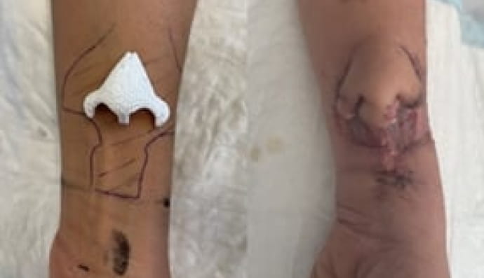 "Нос" на предплечье