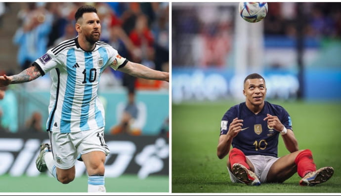 Ліонель Мессі і Кіліан Мбаппе