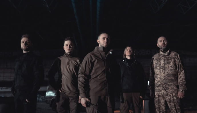 гурт "Антитіла" на зйомках кліпу "Фортеця Бахмут"
