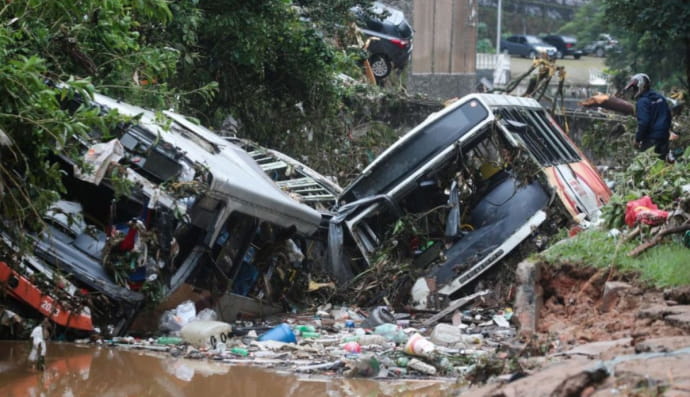 Наводнение и оползни в Бразилии