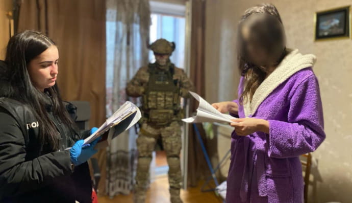 Задержание подозреваемой