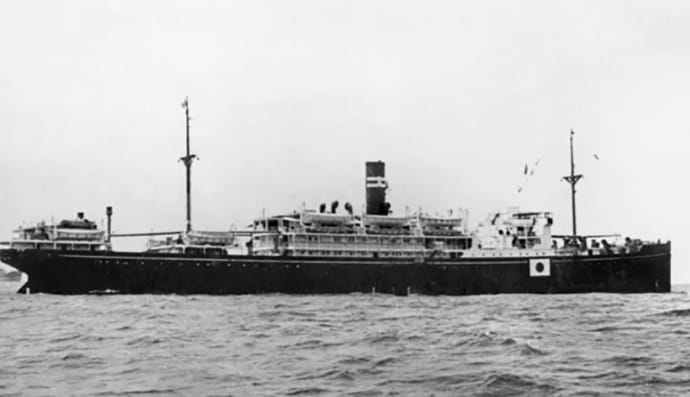 японское торговое судно, затонувшее 1 июля 1942 года