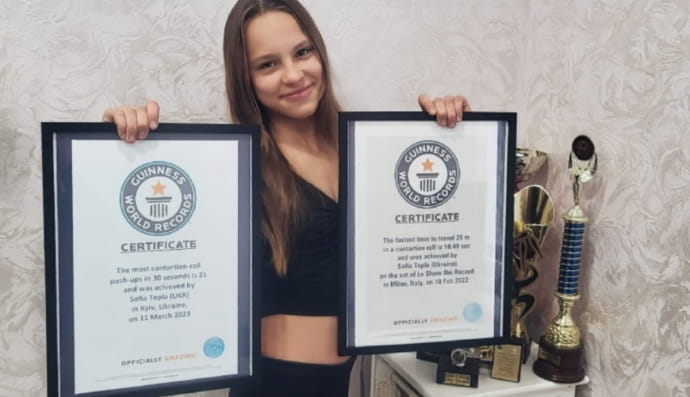 12-річна одеситка вдруге встановила світовий рекорд