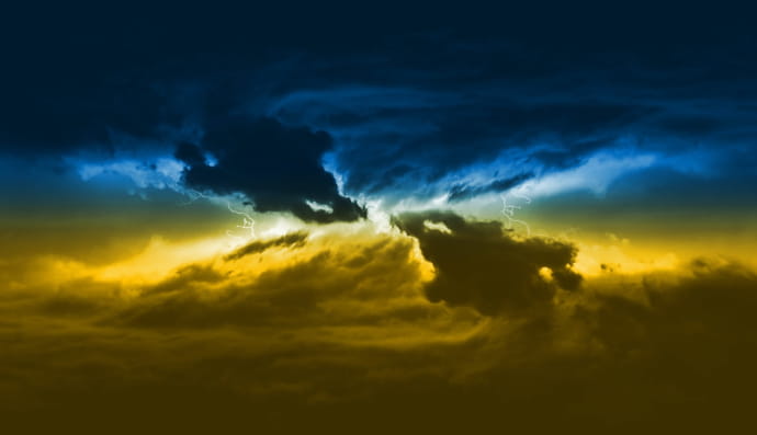 Желто-голубое небо