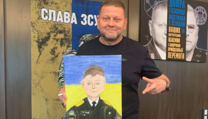 Валерий Залужный показал портрет от 11-летней девочки из Краматорска