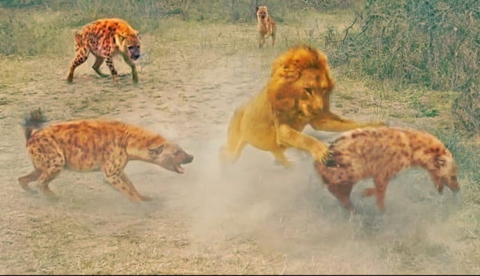 Лев і гієни
