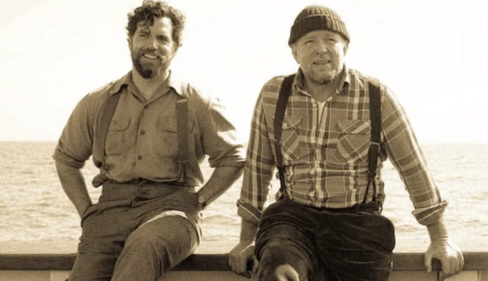 Генри Кавилл и Гай Ричи на съемках фильма "Министерство неджентльменской войны"