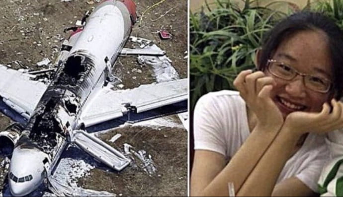 В 2013 году 16-летней девушке Е. Менгюань удалось выжить в крушении рейса Asiana 214 в Сан-Франциско. Однако впоследствии ее смертельно сбила выехавшая по вызову пожарная машина.