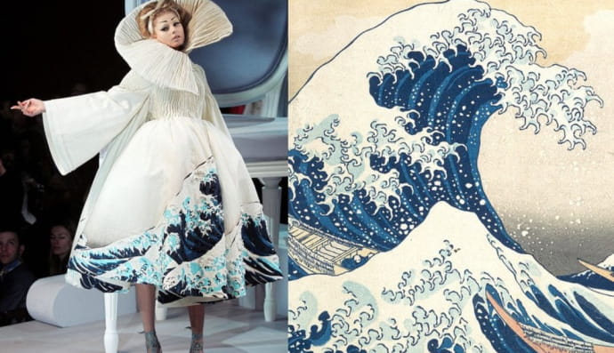 Christian Dior (2007) - The Great Wave Off Kanagawa by Katsushika Hokusai (1831)