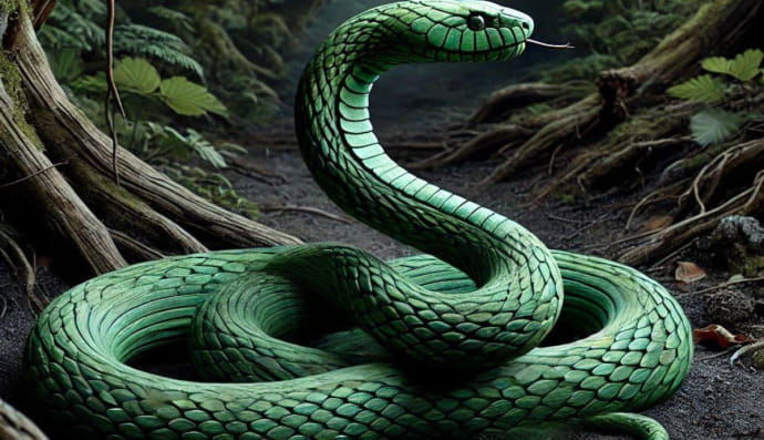 Зелена дерев'яна змія