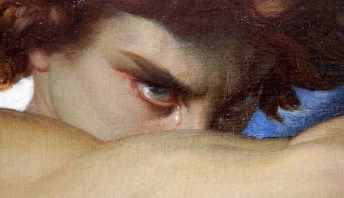 Цей твір мистецтва зображує Люцифера відразу після його вигнання з раю. Ви бачили це десятки разів, але чи помічали ви коли-небудь одну сльозу, що текла по його обличчю? Потужний символ його палкої люті та непокори.
