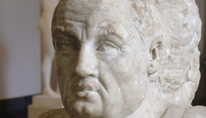 Римский бюст Сенеки, часть двойной гермы (Берлинское античное собрание)