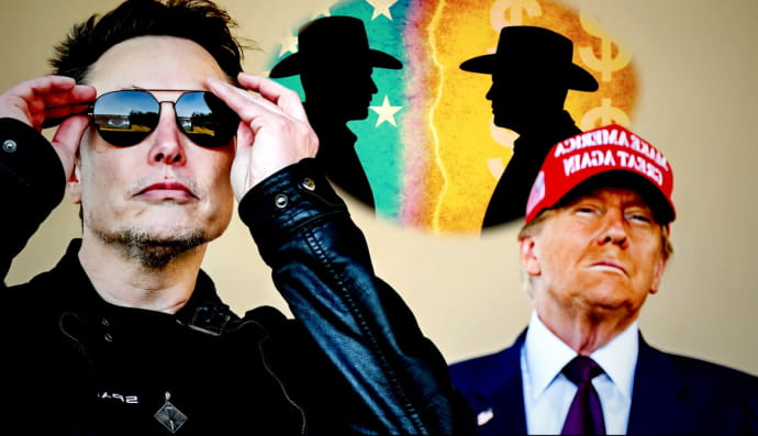 Илон Маск и Дональд Трамп
