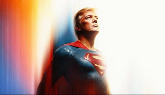 Трамп в образе Супермена