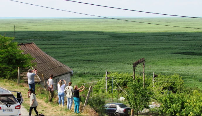 Місце, де раніше було Каховське водосховище
