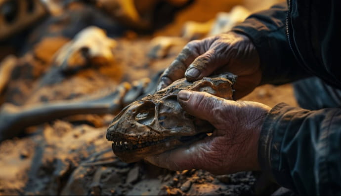 Палеонтолог, розкопки 