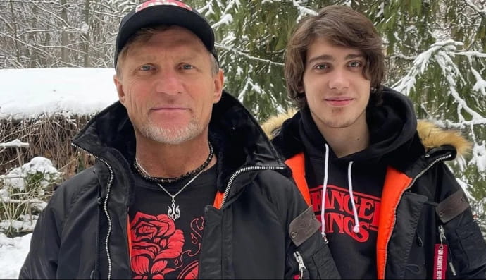Олег Скрипка з сином Романом