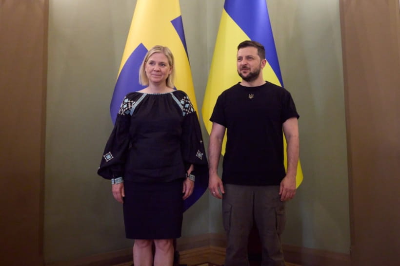 Магдален Андерссон и Владимир Зеленский