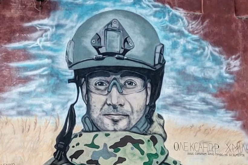 у Києві створили мурал пам'яті українського хокеїста, який загинув під Бахмутом