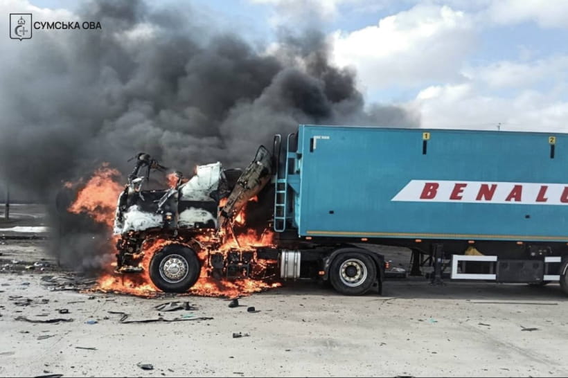 рф обстріляла зерновоз на Сумщині
