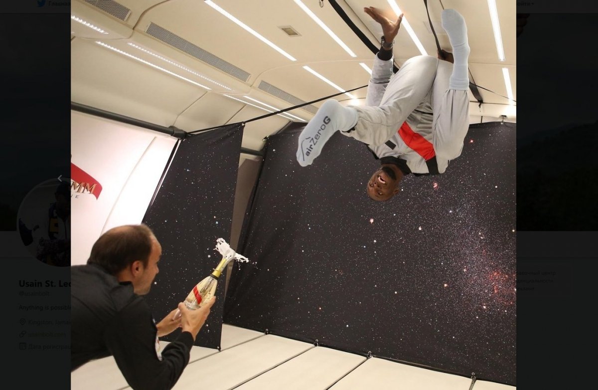 Усейн Болт у невагомості