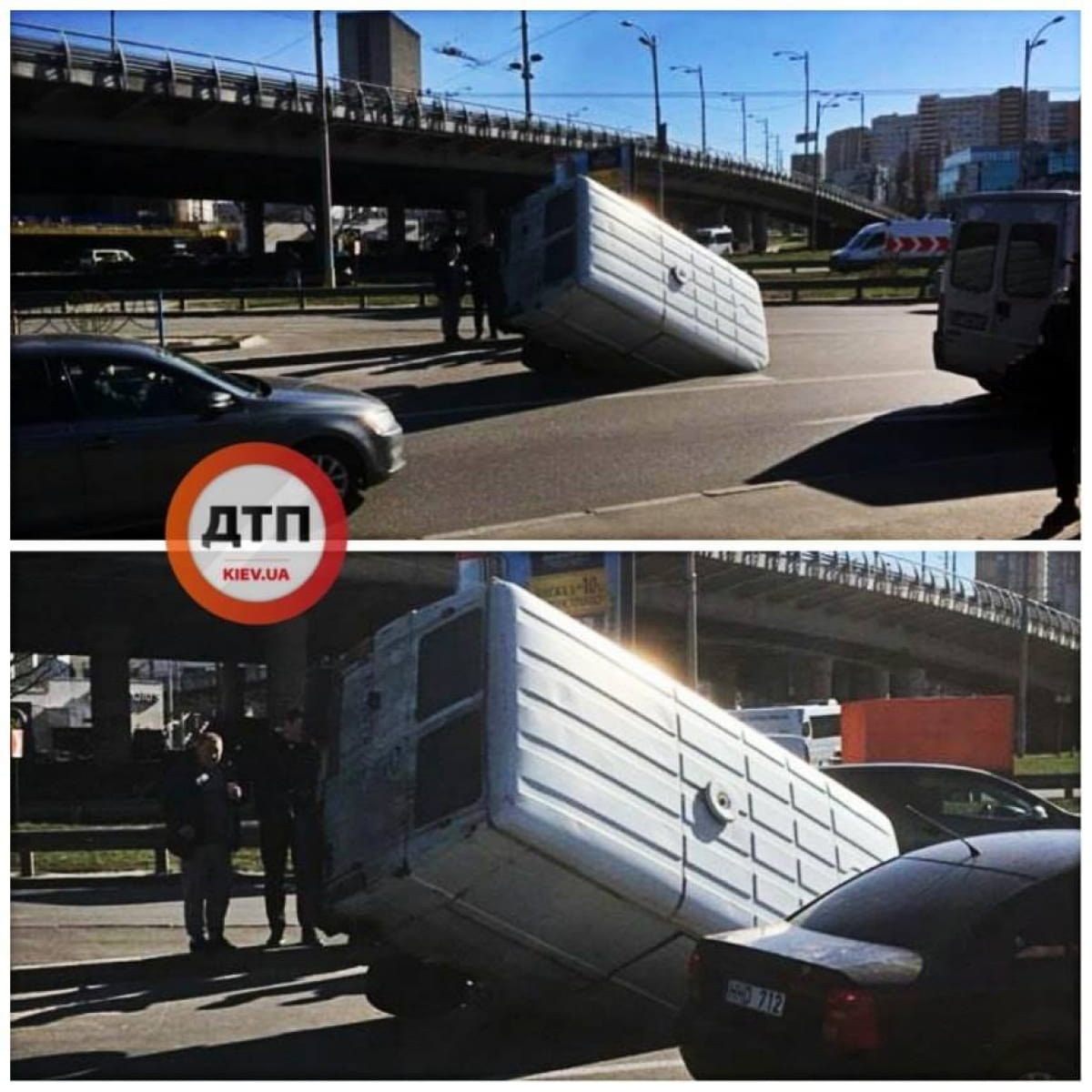 Мікроавтобус провалився