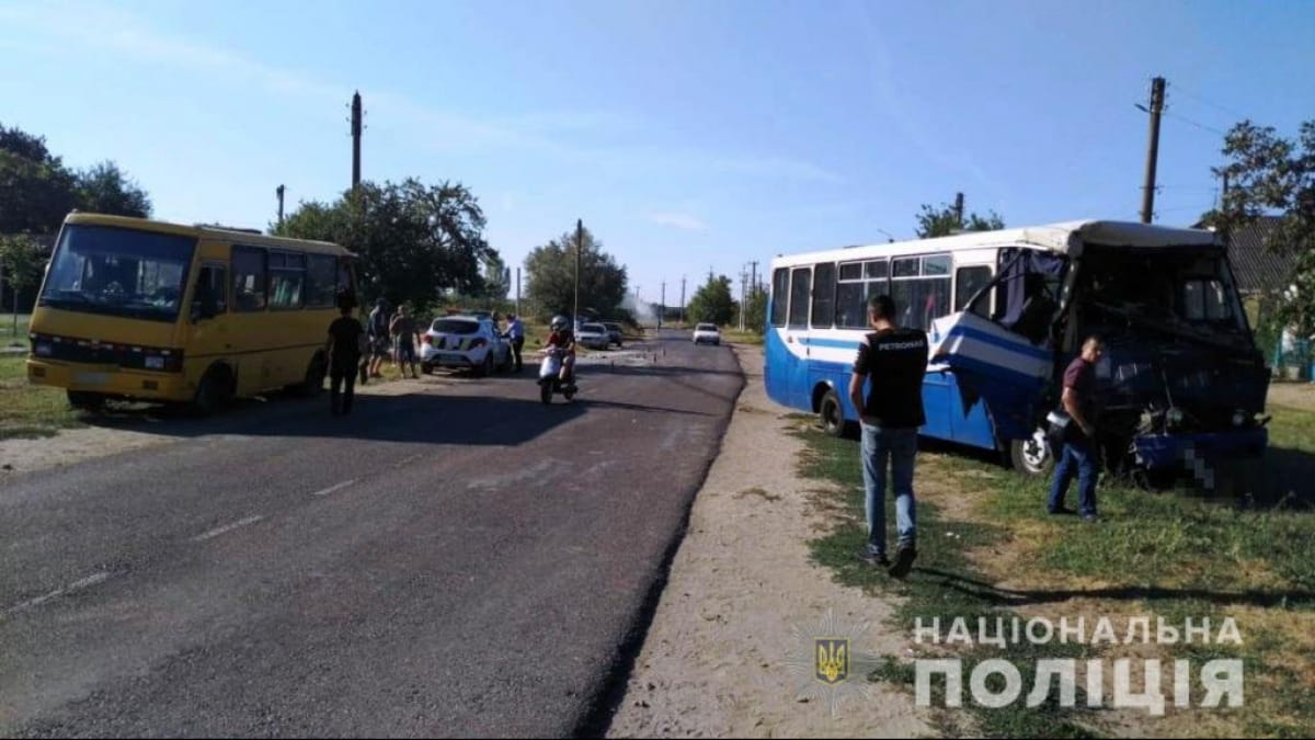 В Одесской области столкнулись две маршрутки