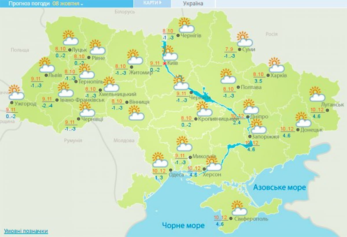 Погода в Украине