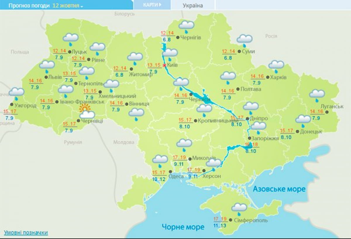 Погода в Украине
