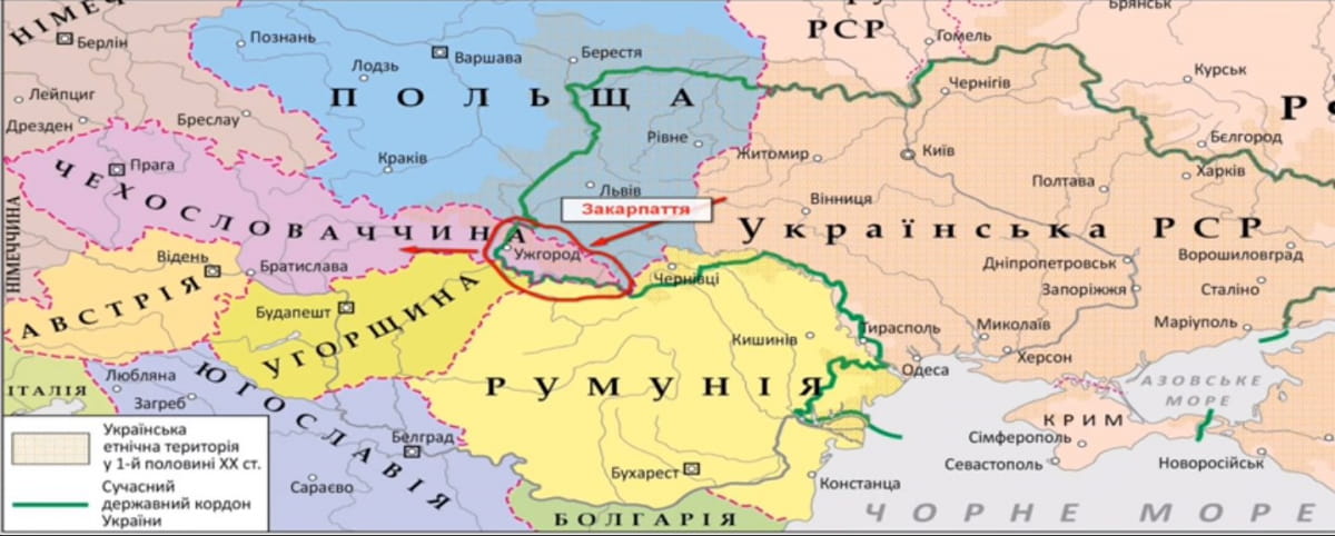 Розподіл українських земель після Паризької мирної конференції