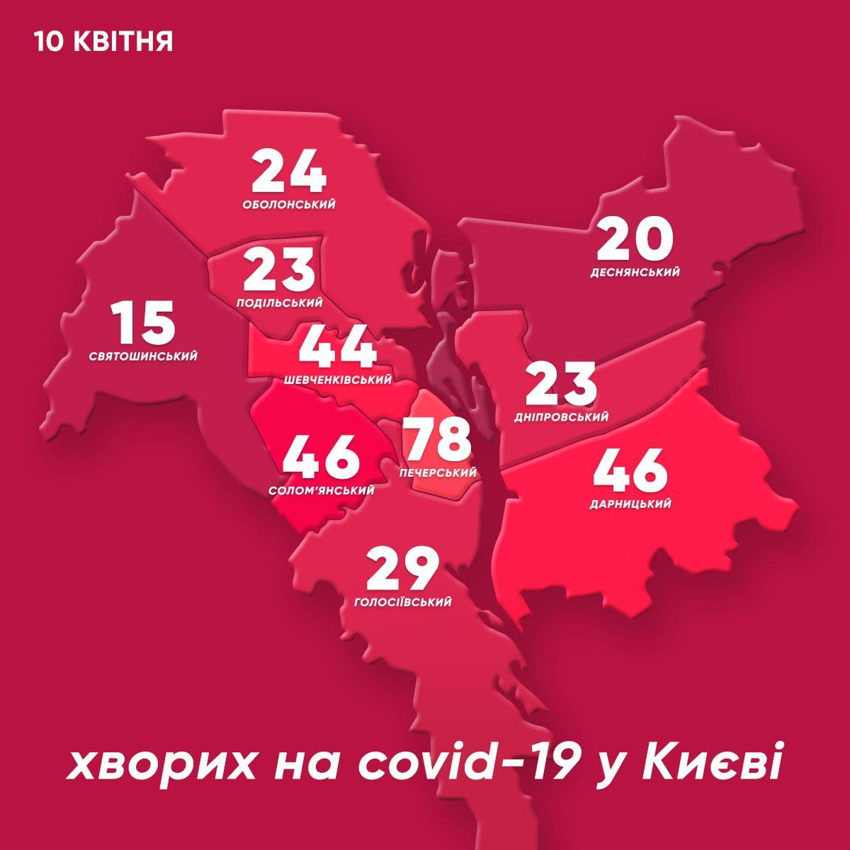 Коронавирус в Киеве по состоянию на 10 апреля