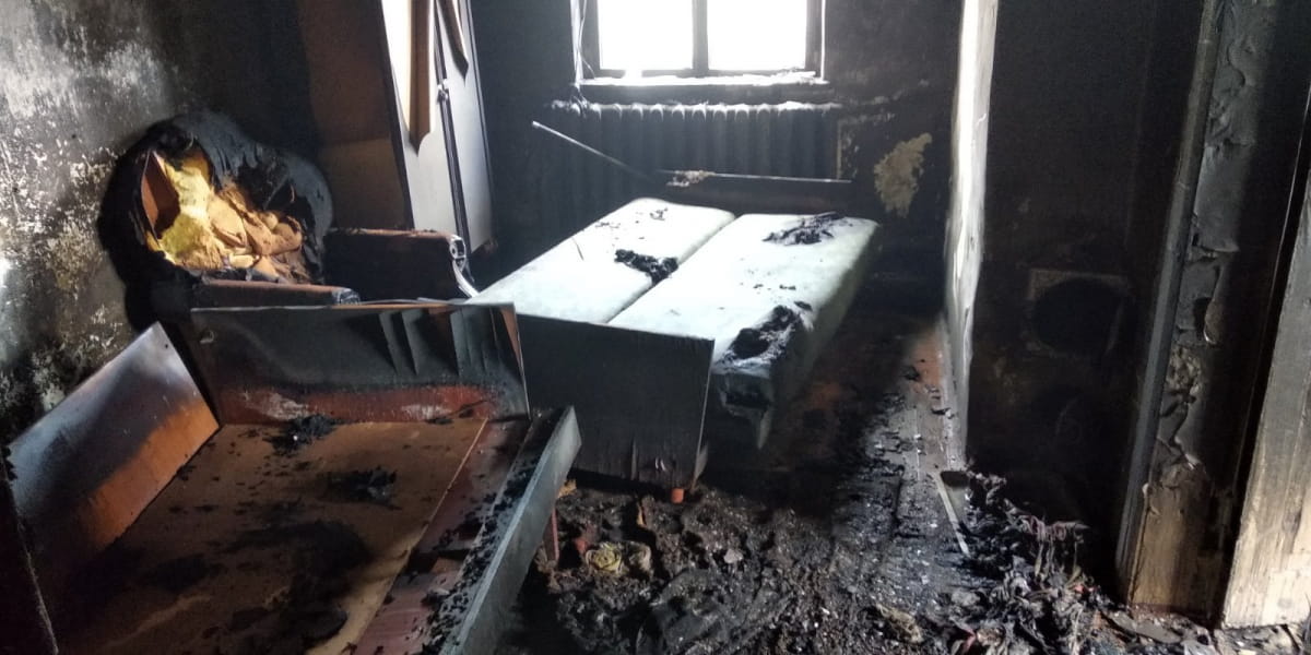 Последствия пожара в Таращанском районе