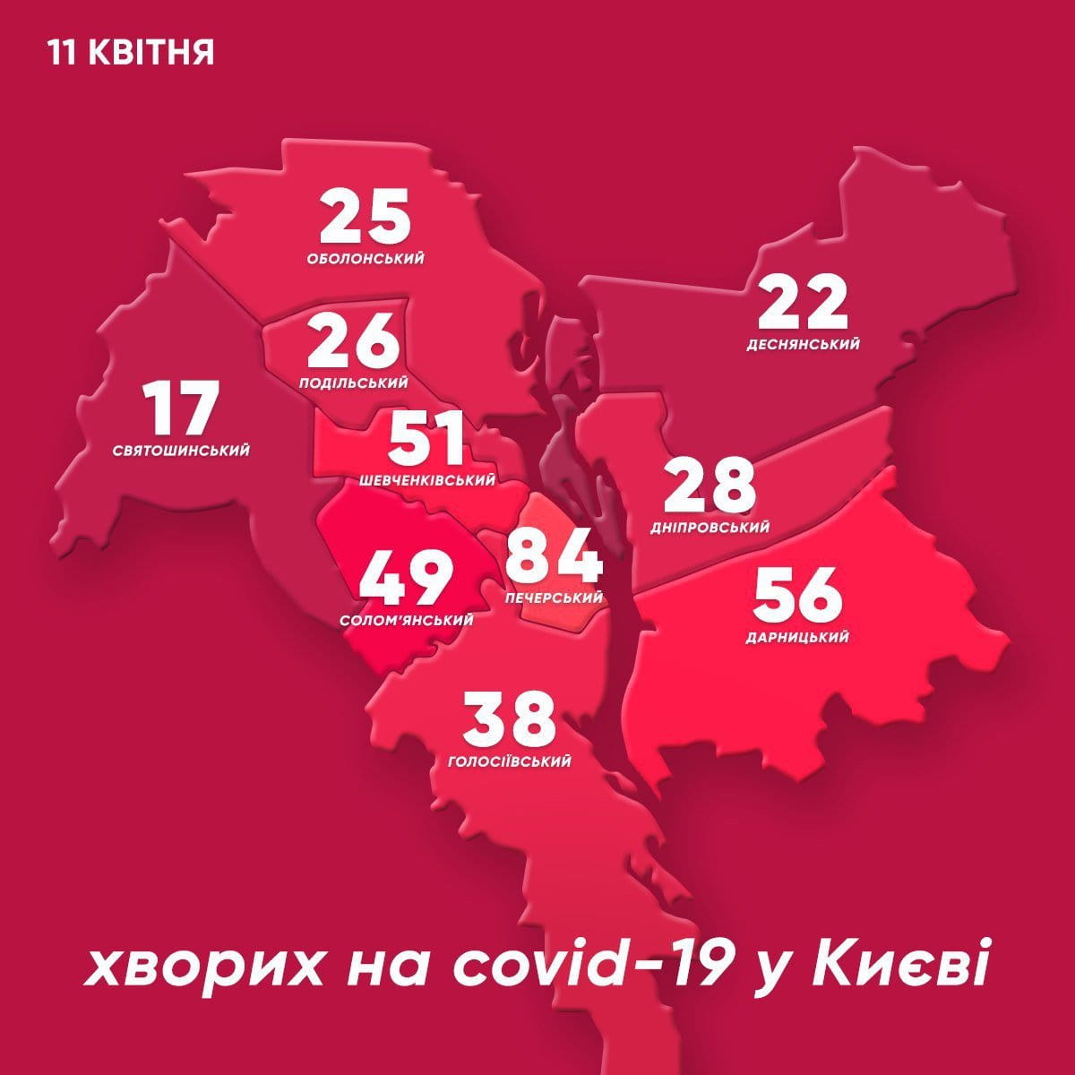 Коронавірус у Києві станом на 11 квітня
