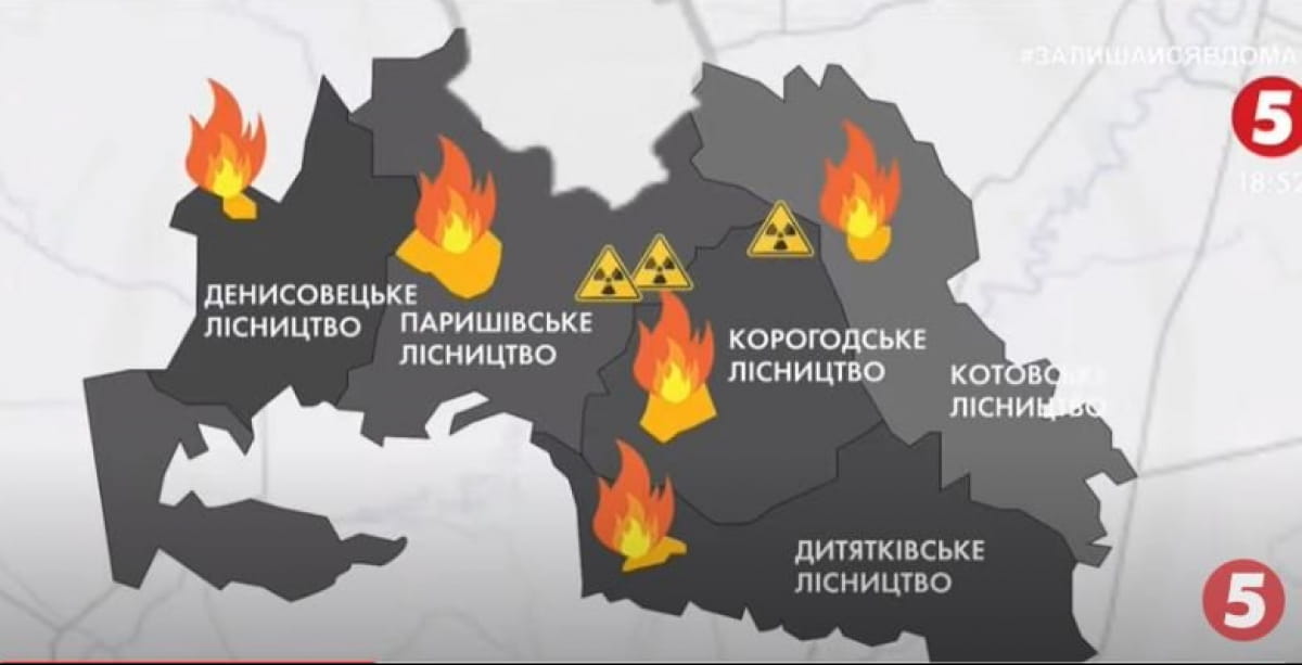 Кара пожеж в Чорнобильській зоні
