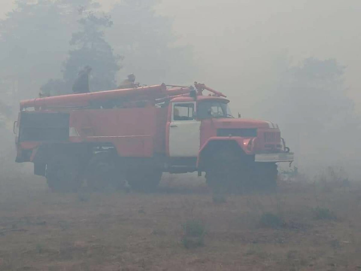 Ліквідація пожежі в українських лісах