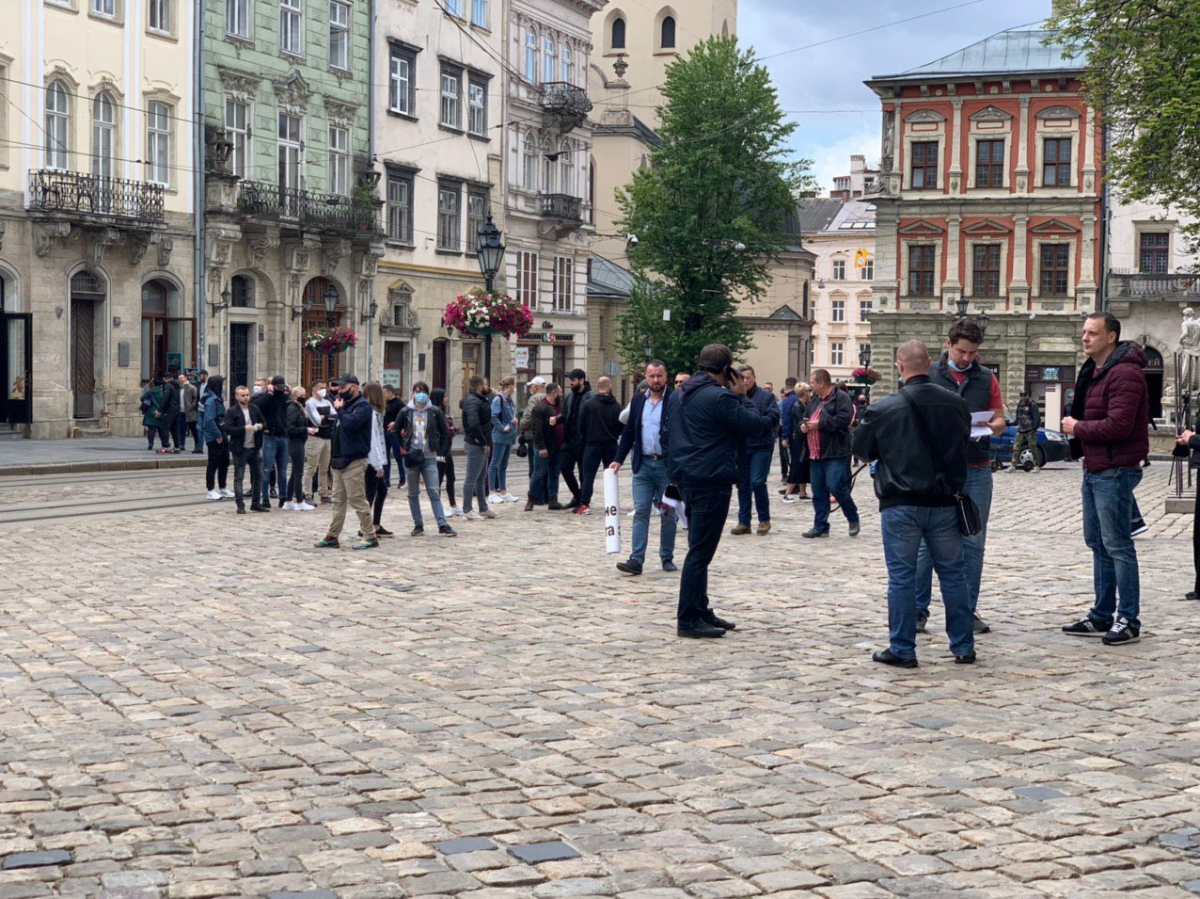 Акція протесту шанувлаьників спорту у Львові