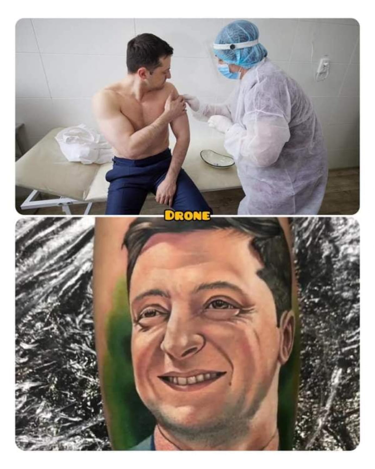 Зеленский на вакцинации (фотожаба)