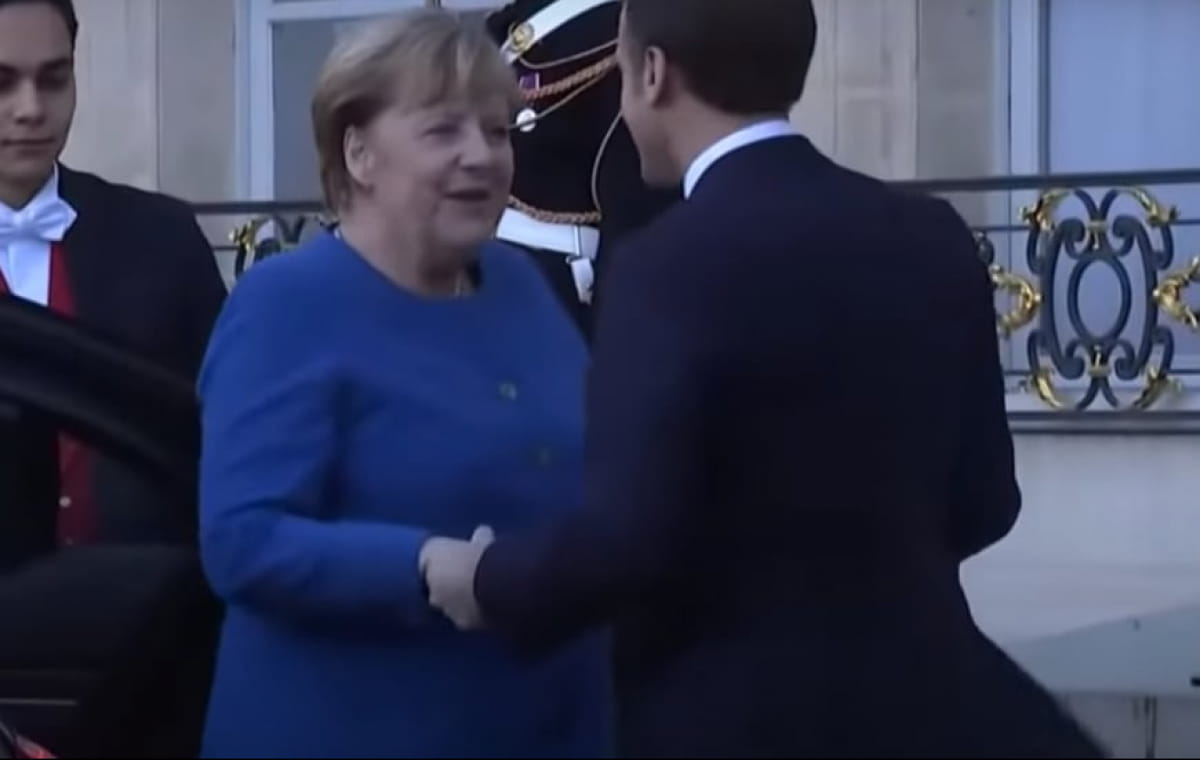Ангела Меркель и Эммануэль Макрон