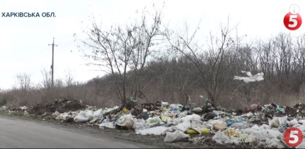 Стихійне сміттєзвалище на Харківщині