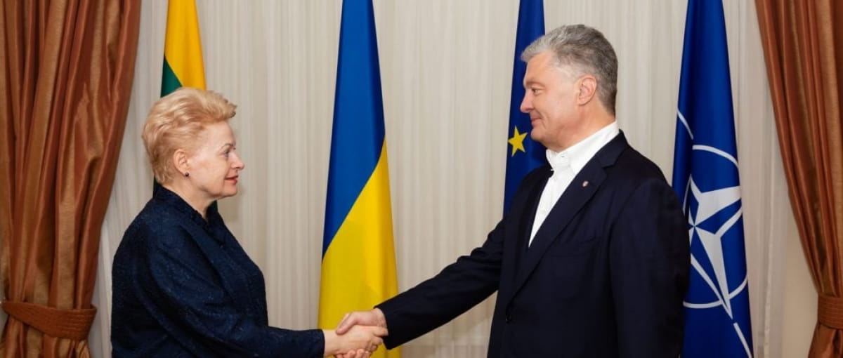 Далія Грибаускайте та Петро Порошенко
