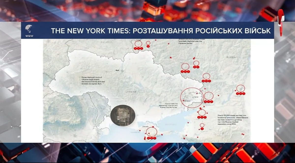 Карта русских войск
