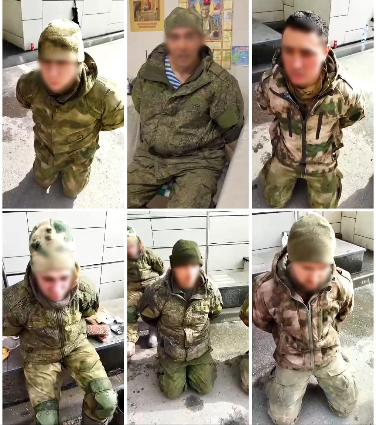 Пленные российские оккупанты под Харьковом