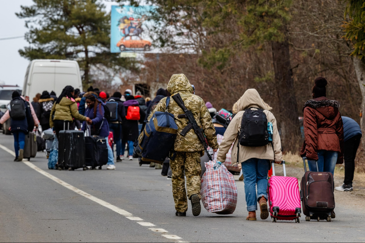 Беженцы из Украины на границе