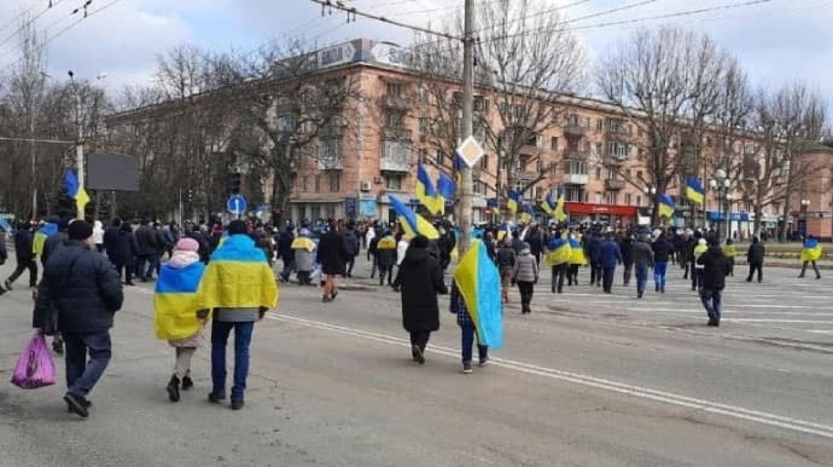 Мітинг проти окупації у Херсоні
