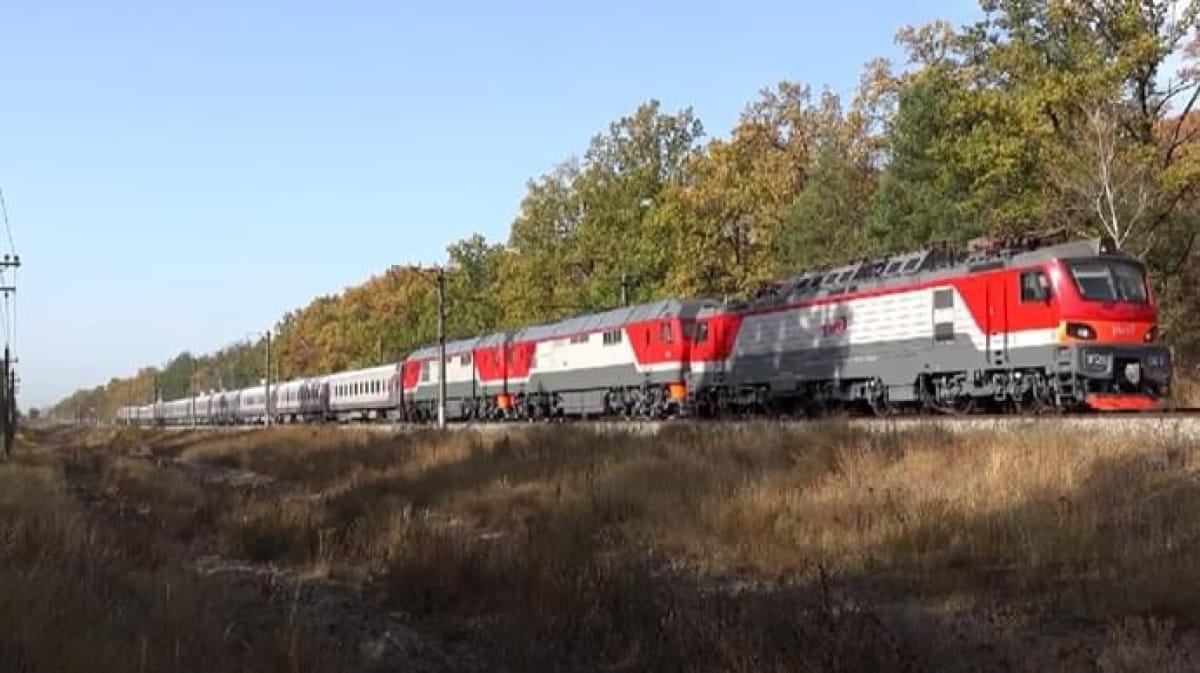 Імовірно бронепоїзд, на якому їздить путін