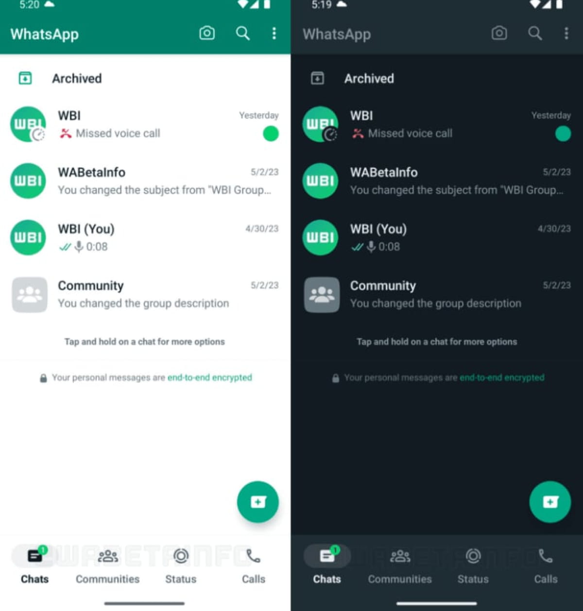 WhatsApp обновит интерфесс приложения