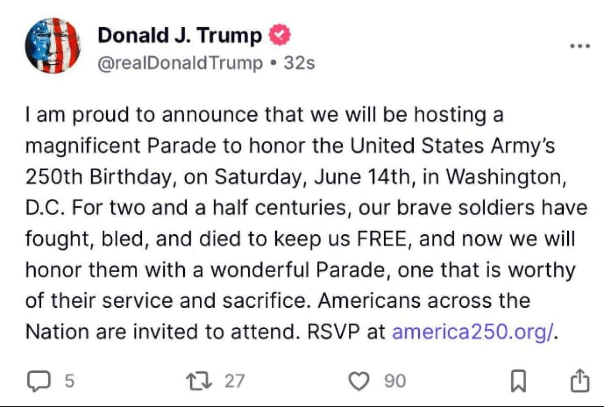 Допис Дональда Трампа