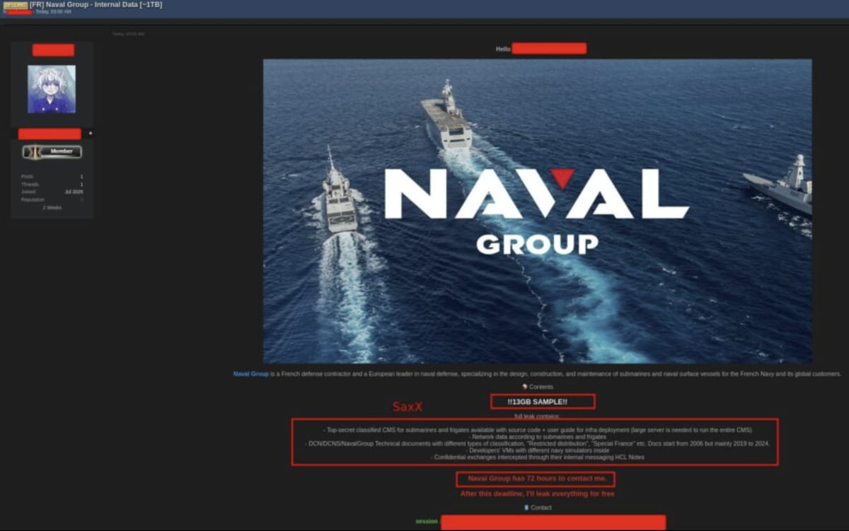 Кібератака на Naval Group
