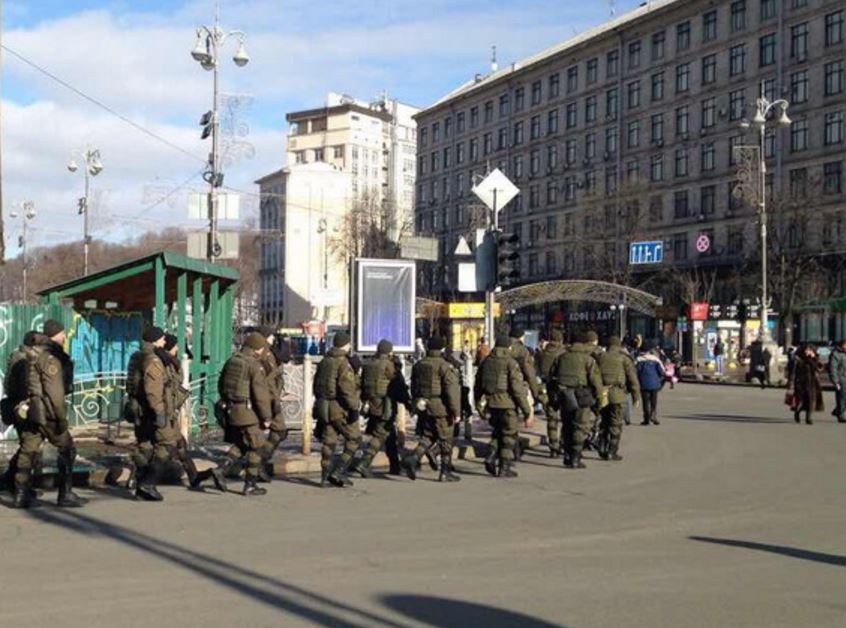 Поліція охороняє правопорядок у центрі Києва